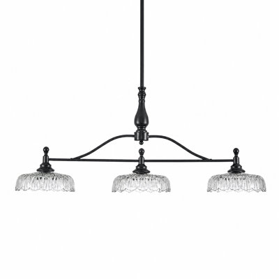 Matte Black Vintage Chandelier, Designer Style