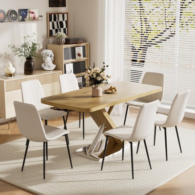Rectangular Extendable Dining Table set