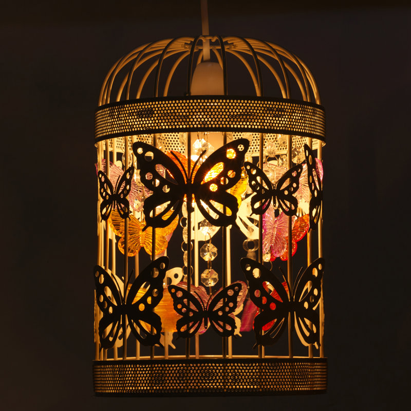 31cm H Metal Drum Pendant Shade in Cream