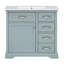 Ensemble de meuble-lavabo 36 po avec lavabo sous-comptoir en céramique, 2 tiroirs et charnières à fermeture en douceur