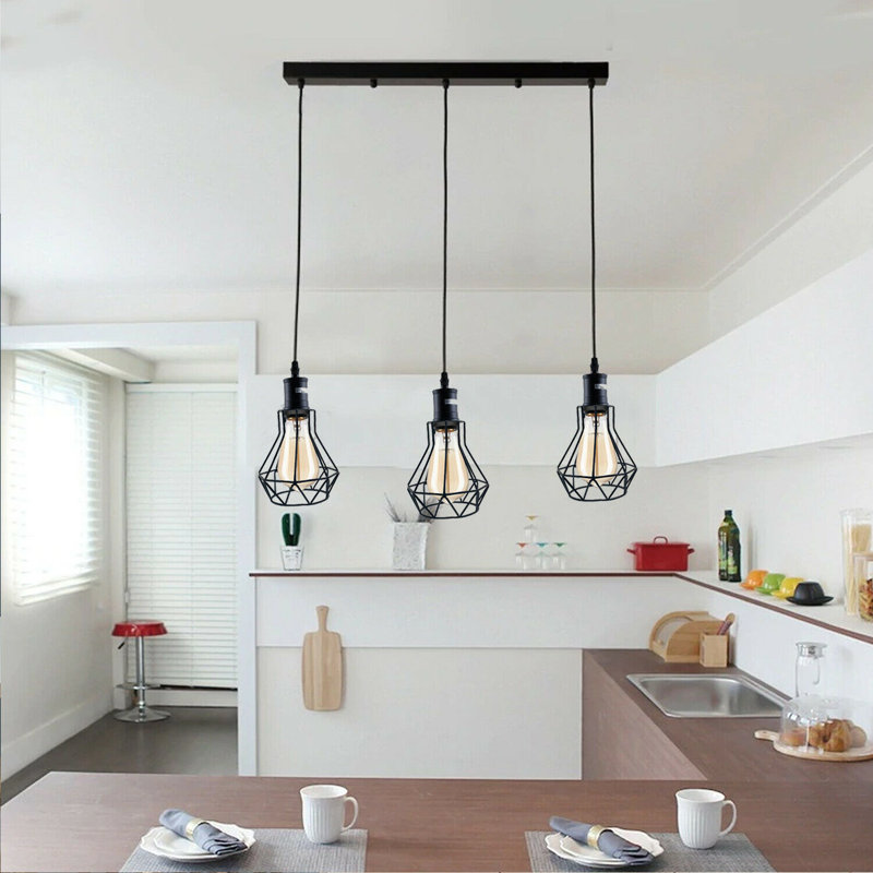 Hotevilla-Bacavi 3 - Light Black Kitchen Island Pendant