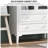 Arched Glass Door Green Solid Wood Bookcase