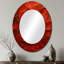 Volcanic Red Fusion Vector 2 - Miroir mural moderne ovale-394580062