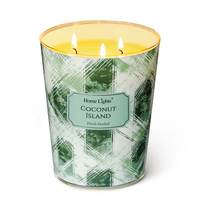 Île Coconut | Bougies parfumées 3-Wick Homelights