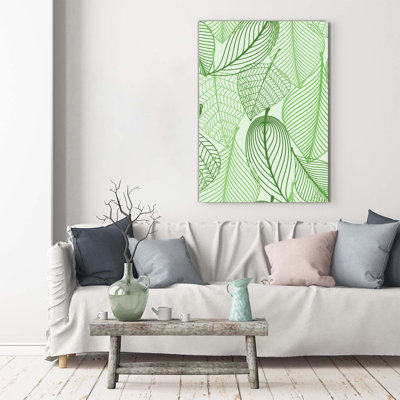 Green Leaves - Wrapped Canvas Print