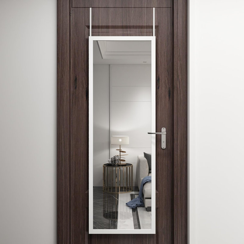 Full Body Mirror Wall Hanging Pendant, White