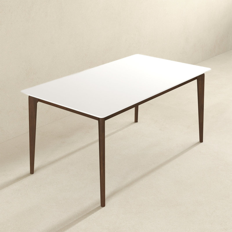 Carlos White Small Dining Table, 29.5"H x 71"L x 35.5"W