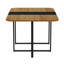 Ensemble de table de salle à manger 7 pièces rectangulaire, plateau de table fixe en grain de bois bicolore et en triamine noire avec 6 chaises en cuir ciré à l'huile blanche, ensemble de table de cuisine moderne pour 6 personnes, idéal pour les petits espaces, les appartements-271353910