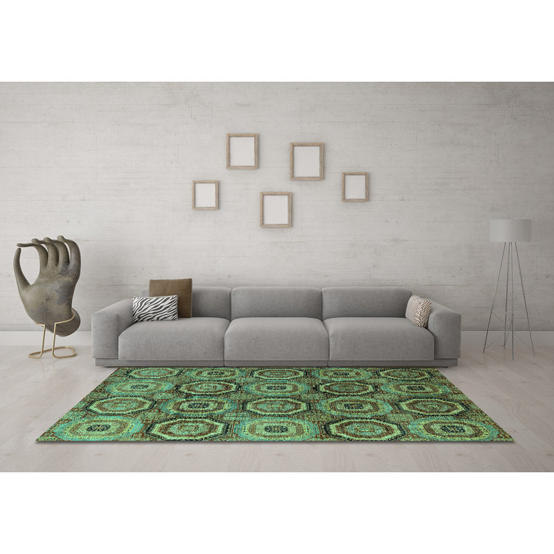 Washable Oriental Indoor Rug, Round 8'