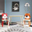 Ensemble de table et de chaises pour tout-petits en bois 3 pièces, ensemble d'activités pour enfants avec assemblage facile, thème ours et tigre