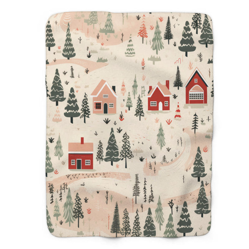 Charme d'hiver - couverture de qualité supérieure 1 pièce, Grand lit