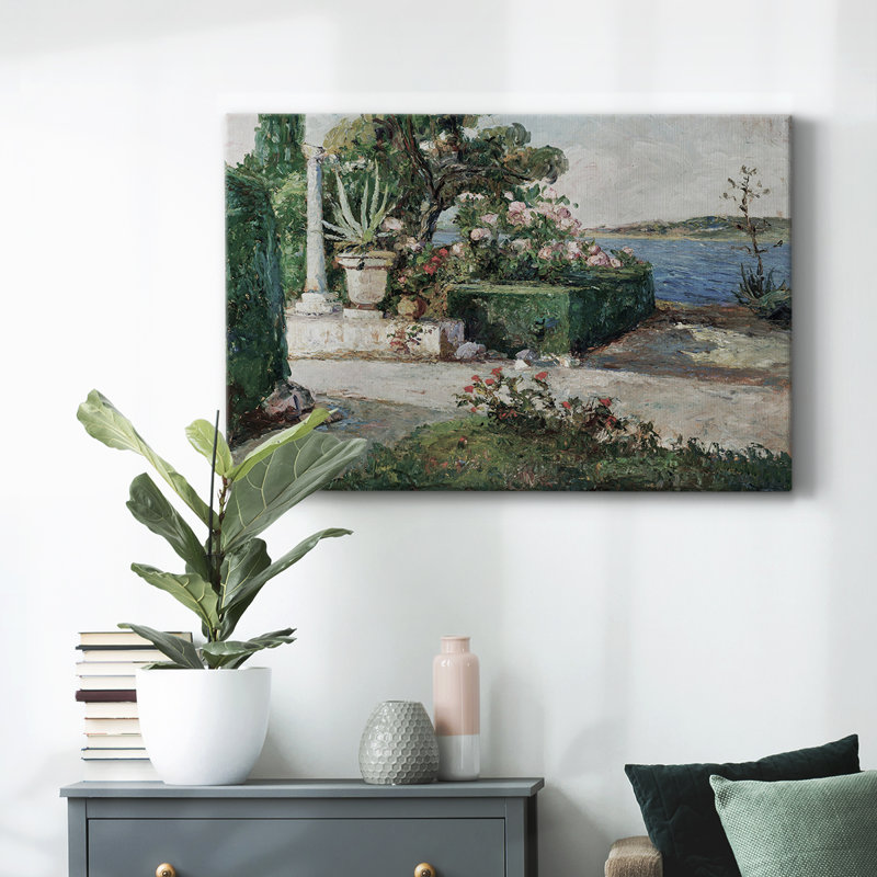 Paysage rétro - DL, H 19 po x l 28 po x P 1,5 po, Toile tendue