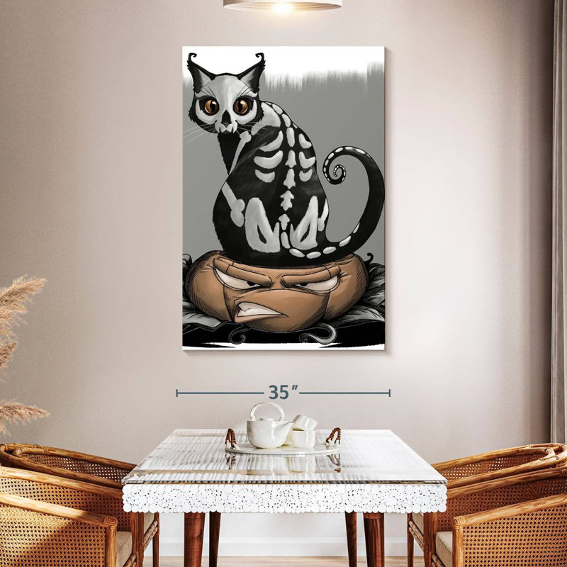 Brampt Cat Halloween, 51" H x 34" W