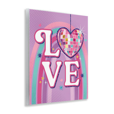 Plaque murale Love Love Disco Heart, par Courtney Morgenstern