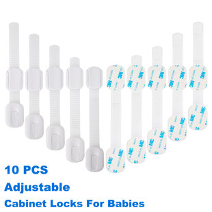 Jool Baby Magnetic Cabinet Locks (12 Locks, 2 Keys) - White