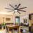  Rhandi 72-Inch Ceiling Fan with LED Lights and Remote Control for Indoor/Covered Outdoor, DC Motor, 8 Blades, 6-Speed, 6''/12'' Downrods-91917241