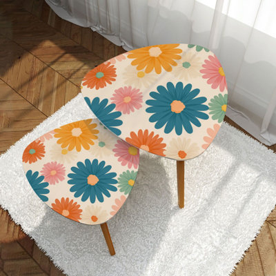 Ensemble de 2 tables basses gigognes Triangle