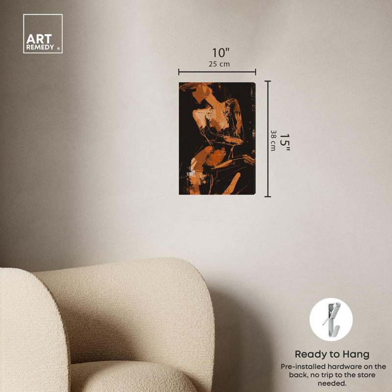 «Graceful Abstraction» par Art Remedy, Toile tendue, H 15 po x l 10 po