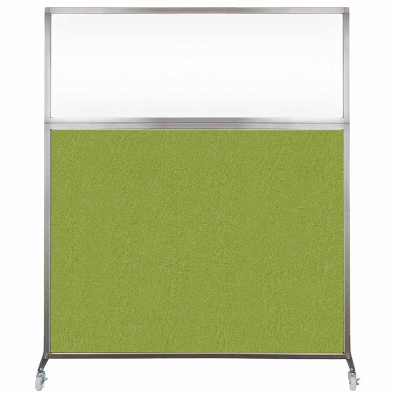 Cloison de bureau Hush - fenêtre transparente, 60", Vert lime