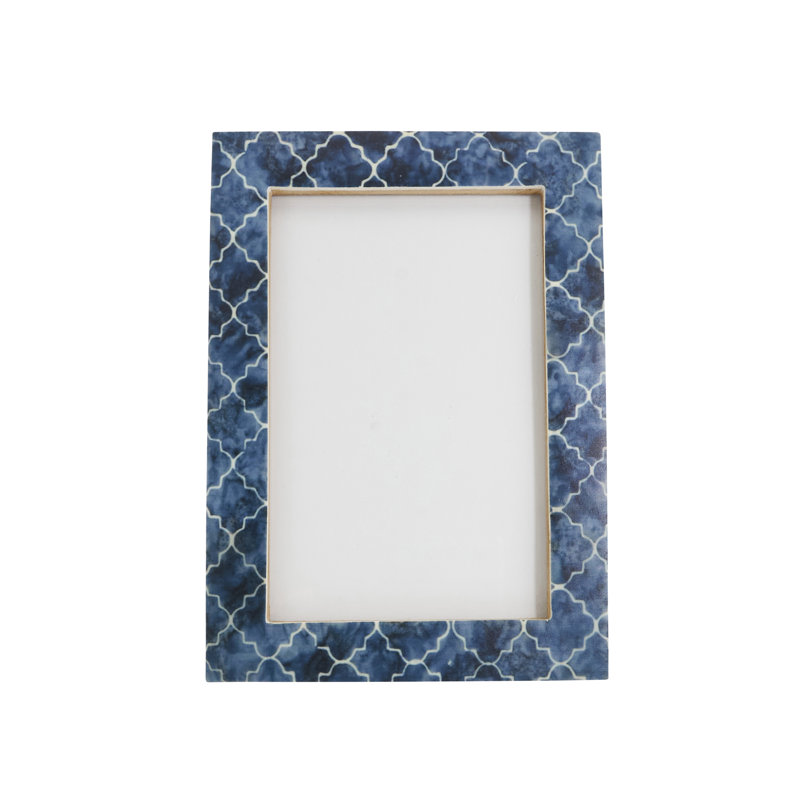 Moroccan Mosaic Bone Photo Frame, 4" x 6"