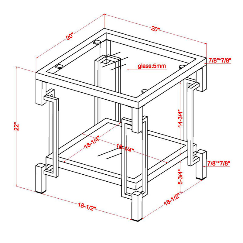 Ensemble de tables basses, 2 pièces: table de bout, table basse