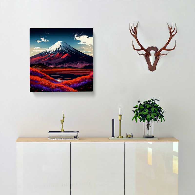 Mount Fuji Color Field Painting No.1 - Wrapped Canvas, 35cm H x 35cm W