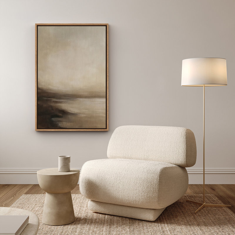 Art mural encadré abstrait rétro antique classique pour chambre à coucher, H 36 po x l 24 po, Naturel