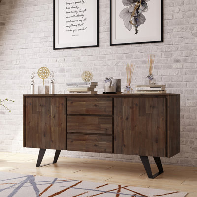 Lowry - Sideboard Buffet Metal Sideboard Buffet Cabinet Office Credenza Kitchen Sideboard