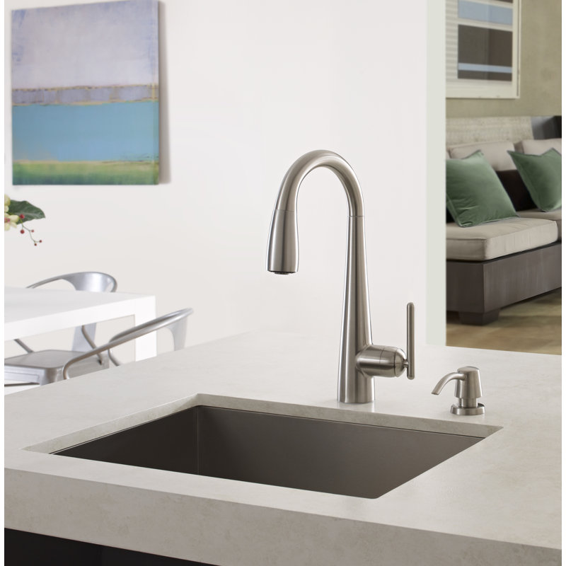 Lita Pull Down Bar Faucet, Stainless Steel