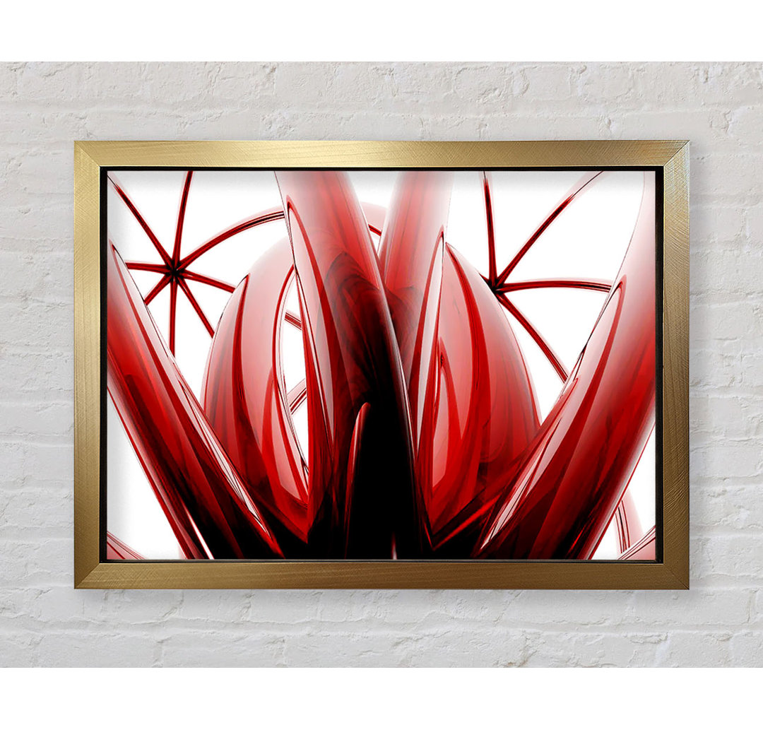 Gerahmter Kunstdruck Crimson Glass