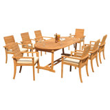 Algrave Outdoor 9 - Piece Teak Dining Set