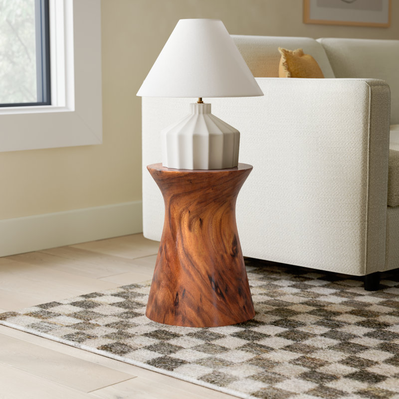 Cinda Carran Solid Wood Block End Table