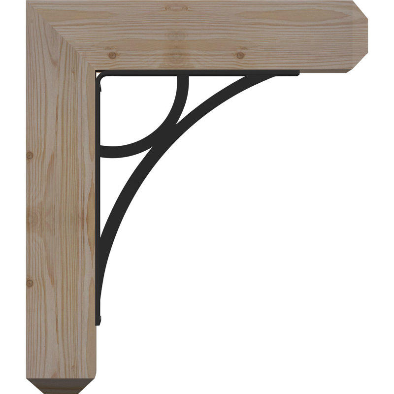 Support triple Ironcrest de 4 po Galveston, H 18 po x P 15 1/2 po, Sapin de Douglas l 3 1/2 po x T 4 po (lisse)