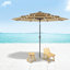 Parasol solaire kaki pour terrasse, structure en acier durable, abat-jour d'extérieur moderne