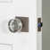 Viaggio Quadrato Linen Rosette Double Dummy With Circolo Crystal Knob In Titanium Grey