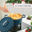 Cocotte en fonte antiadhésive ronde avec couvercle