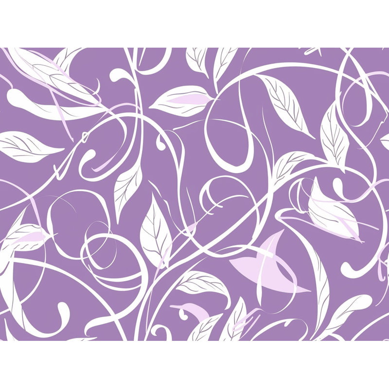 Tapisserie en tissu floral en microfibre, H 50 po x l 60 po