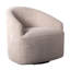 Chaise pivotante rembourrée à 360 degrés beige Voir ci-dessous