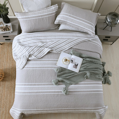 DDUOXIN 100% Cotton 98×106 inch Quilt Sets - 1 Quilt with 2 Pillow Shams