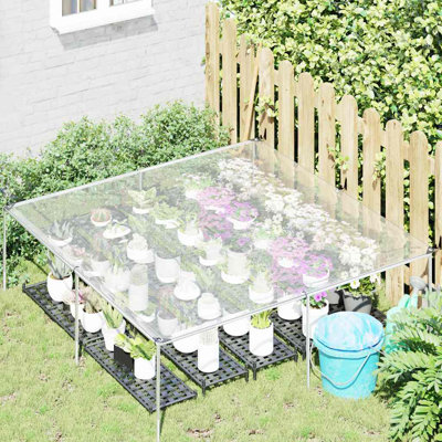 Vidaxl Clear Tarpaulin With Eyelets Polyethylene