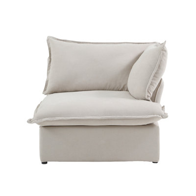 Chaise rembourrée en velours de lin Fairford