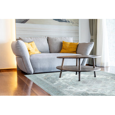 Tapis oriental gris clair fait à la main Selene