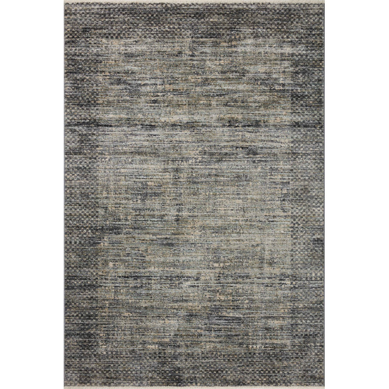 Machine Woven Polyester Area Rug in Gray, Runner 2'7" x 10'