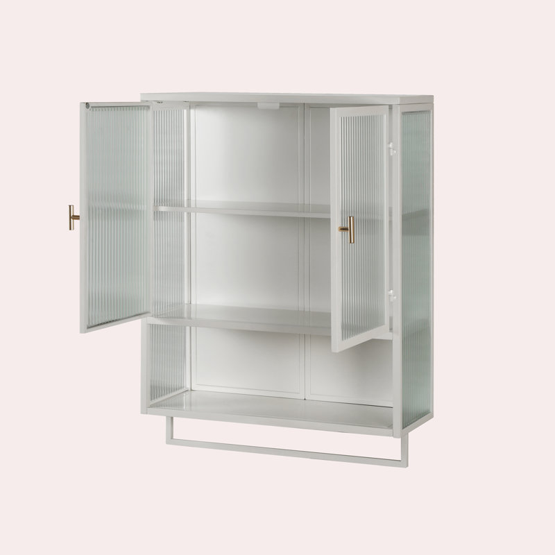 Dimassino Iron Wall Bathroom Cabinet, White