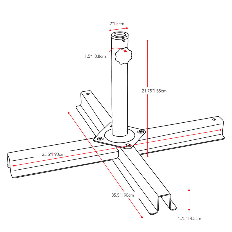 Parker 8 Lb. Metal In-Ground Umbrella Base