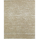 Hand Knotted Geometric Area Rug in Brown/Ivory