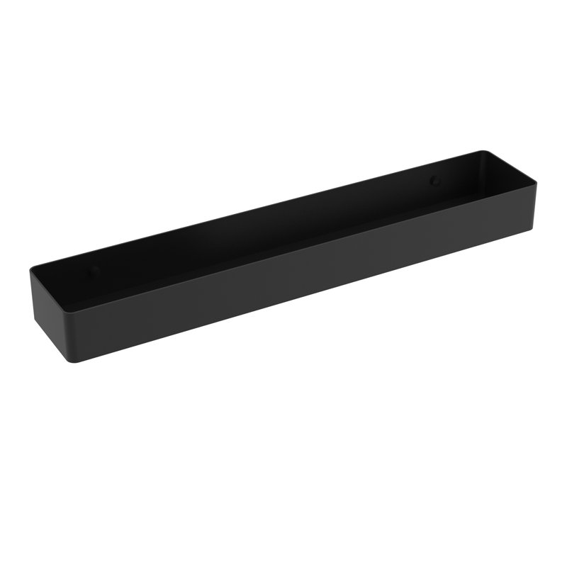 Tablette murale avec découpe de serviette - noir mat, fabrication en laiton de qualité supérieure, quincaillerie d'installation incluse
