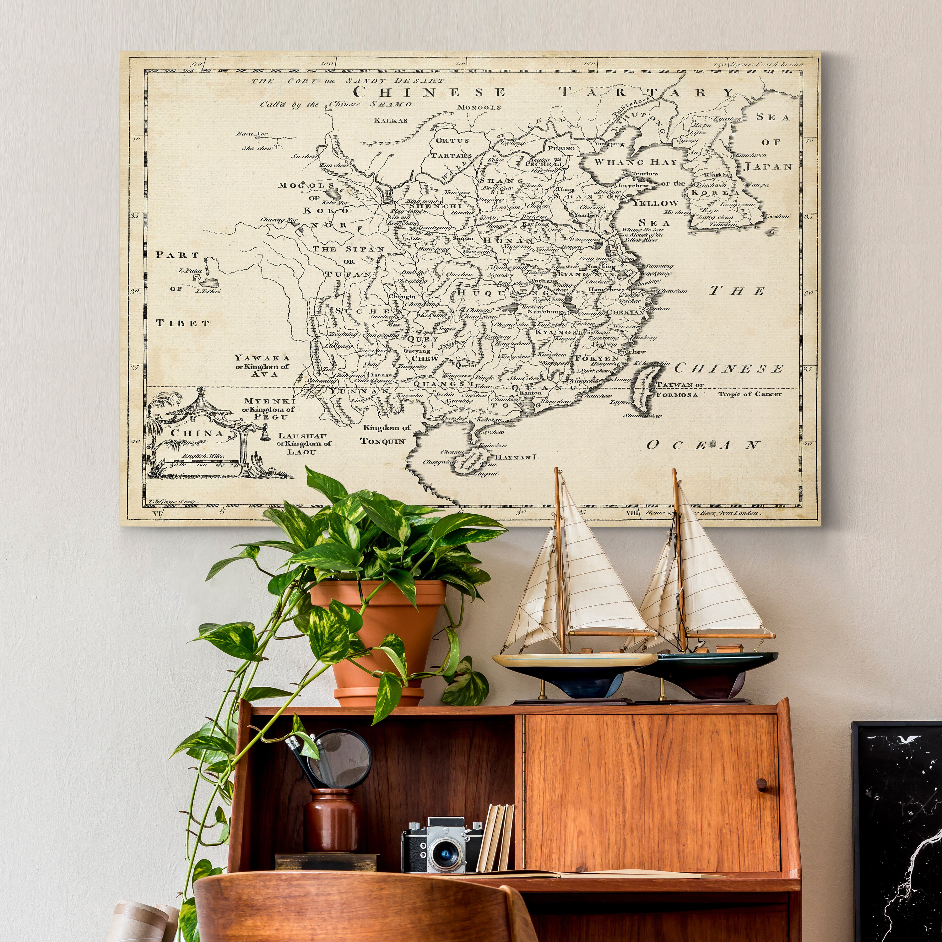 World Menagerie 'Map of China' - Painting Print on Canvas | Wayfair