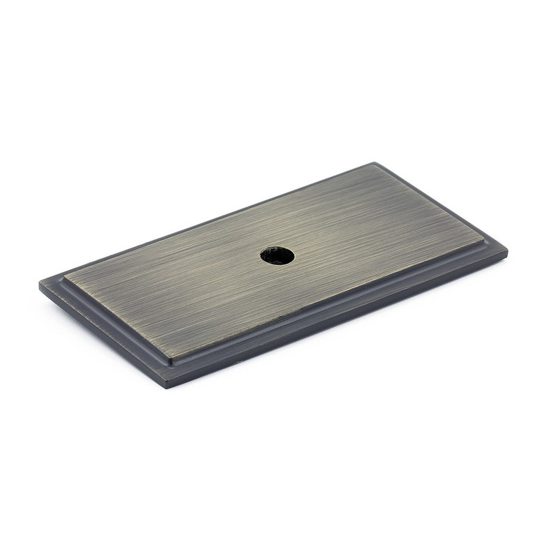 Plaque arrière rectangulaire à boutons, Antique English