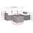 Vidaxl Garden Sofa Set Black, Cream White